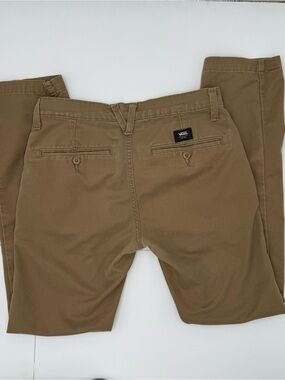 Vans Men's Khaki Chino Pants - Brown Casual Trousers